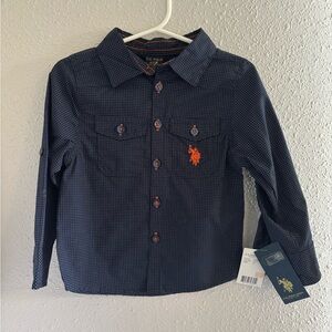 U.S. Polo Assn. Dark Blue Kids Button Down Shirt